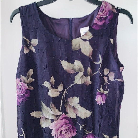 GORGEOUS PLUM SLEEVELESS LINED DRESS SZ-6 PETITE - Picture 1 of 8
